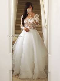 Pin On Beaded Wedding Dress With Illusion Nude Top Lmcwd108