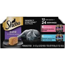 Sheba cat food reviews to help you determine if sheba is a good quality cat food for your cat. Sheba Perfect Portions Pate In Natural Juices Premium Wet Cat Food Salmon White Fish Entree 2 6oz 12ct Variety Pack Target