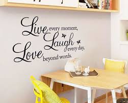 Kitchen wall art for dining room wall decor still life wine fruit goblet canvas prints artwork wine barrel bar watercolor painting family wall decorations restaurant bedroom decor 4 piece set. Live Laugh Love Quotes Wall Decal Life Quote Vinyl Art Stickers