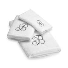 The company sells a wide assortment of merchandise in the home, baby, beauty and wellness markets. Avanti Premier Silver Script Monogram On White Bath Towels 100 37 Cotton Bedbathandbeyond Com Monogram Towels