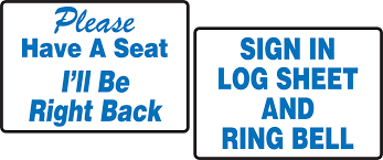 We will be right back sign. Please Have A Seat I Ll Be Right Back Sign