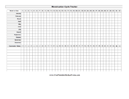 Menstruation Calendar Chart Calendars Office Of The