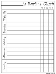 1 printable routine chart homeschool elemenatary school class management