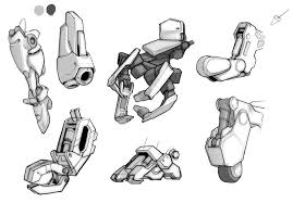 Mechanical Studies From Some Gundam Booksfocused On Form And Mechanical Joints Connections Robot Design Robot Concept Art Robots Concept