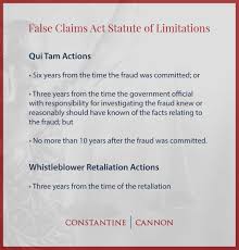 Every year, millions of dollars are lost to healthcare fraud in the united states. False Claims Act Statute Of Limitations Constantine Cannon