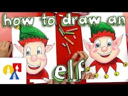 How To Draw A Christmas Elf Face Art For Kids Hub Art For Kids Hub Elf Face Christmas Elf
