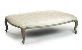 We make it easy to buy ottomans for less! Maison Tufted Ottoman Off White Cotton Wood Rectangle Ottoman