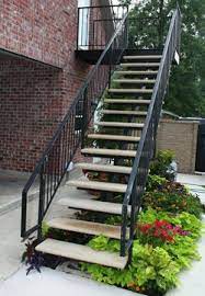 Iron And Concrete Tread Google Search Outdoor Stairs Exterior Stair Exterior Stairs