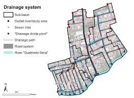 Set color icons of sewerage. Map Of The Study Are A S Storm Water Drainage System Including Download Scientific Diagram