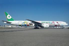 eva air brings the new boeing 777 300 hello kitty to los angeles world airline news