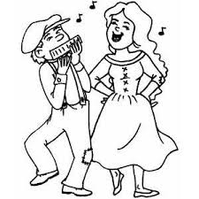 National Dancing With Instruments Playing Coloring Pages Dance Coloring Pages Music Coloring Sheets