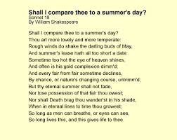 Shall I Compare Thee To A Summer S Day By William Shakespeare Sonnets Favorite Book Quotes Word Express