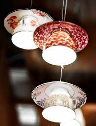 21 Creative Upcycled Teacup Projects The Cottage Market Breakfast Nook Lighting Diy Nursery Lamp Diy Breakfast Nook