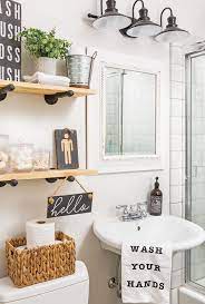 Some space for the soap on the side is helpful in our small space. Powder Room Guest Bathroom Decor Bathroom Sink Decor Small Bathroom Sinks