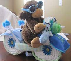How To Make Diaper Bike For Baby Shower Stunning How To Make Diaper Bike For Ba Shower 92 For Your M Baby Shower Motorcycle Diaper Motorcycle Cake Diaper Bike