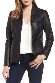 Cole Haan Lambskin Leather Zip Jacket Nordstrom Rack Leather Jackets Women Real Leather Jacket Leather Jacket