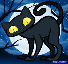 Kitteh Halloween Drawings Black Cat Art Halloween Art Projects
