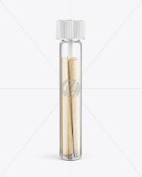 Download Glass Tube W Two Weed Joints Mockup In Tube Mockups On Yellow Images Object Mockups PSD Mockup Templates