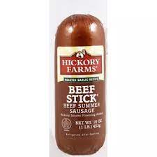 Pour the liquid smoke over the mixture, but do not mix. Hickory Farms Beef Stick Beef Summer Sausage Roasted Garlic Recipe Jerky Dried Meats Phelps Market