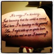 Crush is a song by the dave matthews band, released as the third single from their album before these crowded streets. Dave Matthews Band Crush Lyrics Tattoo Inner Bicep Done At True Image Tattoo By Russ Lyrics Tattoo Dave Matthews Band Crush Lyrics