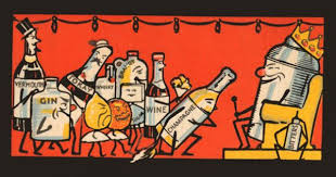 King Cocktail Frank Rodeike Liquor Store Pasadena 1940s Cocktail Art Cocktail Art Vintage Cocktails Cocktail Illustration