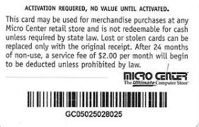 Visa gift cards can be used for purchases just like you use your other cards. Gift Card Gift Card 25 Micro Center United States Of America Micro Center Col Us Microc 018