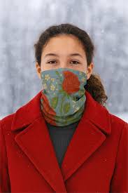 Red Rose Winter Neck Gaiter Cozy Floral Face Cover Scarf for Stylish Cold  Weather Fashion
