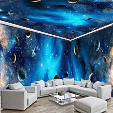 Beibehang Star Space Earth Galaxy Planet House Home Decor Papel De Parede 3d Photo Wallpaper Tv Backgrou Cool Wallpapers Designs Home Wallpaper Photo Wallpaper