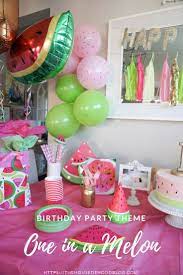 Madison Is One In A Melon A Watermelon Birthday Party Watermelon Birthday Parties First Birthday Party Themes Watermelon Birthday