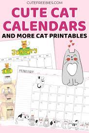 Printable 2021 Cat Calendar And More Cute Freebies For You Cat Calendar Planner Calendar Printables Calendar Printables
