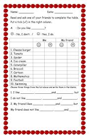 Like And Dislike Worksheet Free Esl Printable Worksheets Made By Teachers Likes And Dislikes English Grammar Worksheets English Lessons For Kids