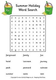 A cute summer word search for kids to keep their little minds working during vacation! Summer Word Searches