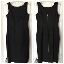 Banana Republic Black Dress With Gold Zipper Back Black Dress Dresses Clothes Design