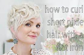 How To Curl A Short Pixie Haircut Using A Flat Iron How To Curl Short Hair Really Short Hair Curling Pixie Hair