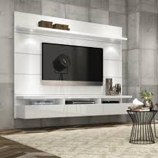 Manhattan Comfort Cabrini Theater White Gloss Entertainment Center White Paneling Manhattan Comfort Floating Entertainment Center