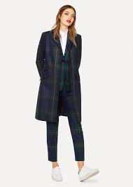 30dh de réduction pour les nouveaux membres 500+ nouveautés ajoutées chaque jour Manteau Epsom Femme A Tartan Bleu Marine En Laine Et Cachemire Laines Paul Smith En Coloris Bleu Lyst