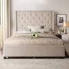 It is also padded with foam and upholstered using gray polyester. 1