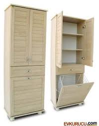 Üstelik temizlik malzemeleriniz için de oldukça yer var. Erzak Dolabi Kirli Camasir Sepetli Yeda Mese Kod 181