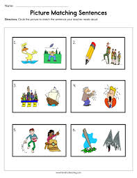 Get them to consider meaning and context as they match the phrase with the picture on the left. Picture Matching Sentences Worksheet Have Fun Teaching