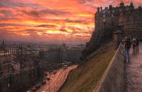 Edinburgh is on the east coast of scotland and is the capital city. Edinburgh Castle Overlooking A Perfect Sunset And People Say The Whether Is Crappy Beautiful Travel Destinations Amazing Travel Destinations Places To Travel