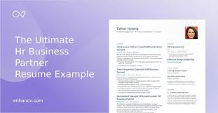 Download Hr Business Partner Resume Example For 2021 Enhancv Com
