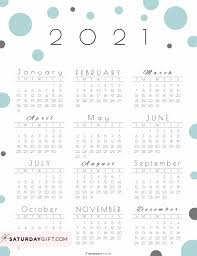 Maybe you would like to learn more about one of these? Cute Free Printable Year At A Glance 2021 Calendar
