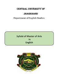 Syllabi of Master of Arts in English