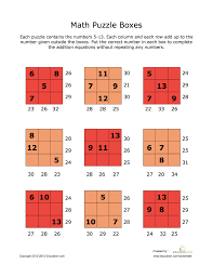 Crossword puzzles are for everyone. Math Puzzle Boxes Maths Puzzles Addition Math Puzzles Math