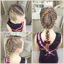 Cute Dutch Braids For Abby S Gym Class Pink Bow By Littleminiandco Sweethearts Kidsbraids Braids Modernsalon Americansalon T Vlechten Kapsels Haar