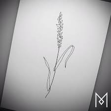 Https Www Moganji Com Mo Ganji Wheat Tattoo Continuous Line Tattoo