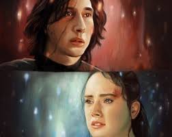 Star Wars Rey & Kylo Digitial Painting Poster Print