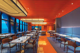 Brilliant Hues Set The Mood For Jouin Manku S Voyages By Alain Ducasse In Macau S Morpheus Hotel Hotel Interior Design Restaurant