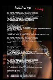 Froymylove 20180727 Sideswipe Song Lyrics Made By Riko Froy Froy Gutierrez Songs