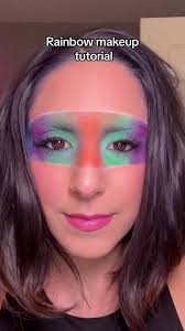 Rainbow make up tutorial #makeup #tutorial #rainbow